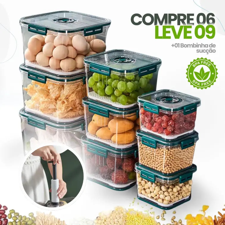 💥 KIT POTES HERMÉTICOS | Compre 6 Leve 9 – Oferta Expira Hoje!